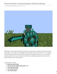 Legacy) is that its a simple port of the original dragon mounts to modern minecraft versions, with a few. Minecraft Shield Recipes And Introduction By Moeez Iqbal Issuu