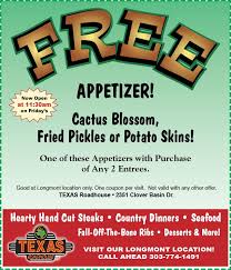 Save 25 Texas Roadhouse Coupons Printable Code June Tc Texas Roadhouse Free Appetizer Coupons