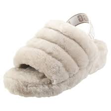 Ugg Fluff Yeah Slide Womens Grey Sheepskin Slippers Sandals Ebay Ugg fuzzette cross strap fluffy slippers in pink. ugg fluff yeah slide womens grey