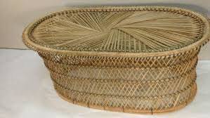 Vintage Rattan Oval Coffee Table Wicker Coffee Table Coffee Table Vintage Oval Coffee Tables