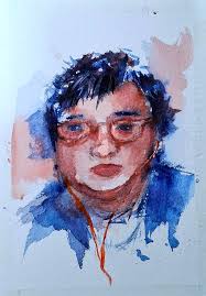 Susana Abundis painting demo at FabrianoInAcquarello 2024 WEBINAR