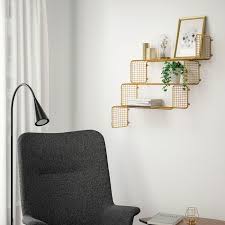 Svenshult Wandregal Goldfarben 60x20 Cm Ikea Osterreich Regalwand Wandregal Bucher Wandregal