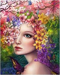 40 x 50 cm) Square Diamond Painting Full Drill 5D DIY Cuadrado Diamante  Pintura Flor Hada