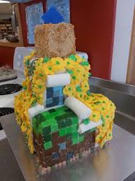Minecraft Wedding Cake Beauty And The Block Cake Wedding Cakes Birthday Candles