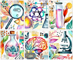 Amazon.com: Impresiones científicas, impresiones de pared de microbiología,  impresiones artísticas de química, decoración de laboratorio escolar,  póster de arte de exploración científica para aula, escuela secundaria,  laboratorio, biblioteca, estudio ...