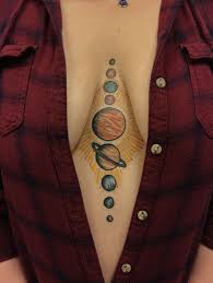 Sternum Tattoo Planet Tattoos Sternum Tattoo Solar System Tattoo