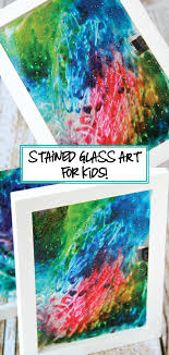 See more ideas about stained glass, stained glass patterns, glass. Stained Glass Art For For Kids Using Food Coloring And Glue