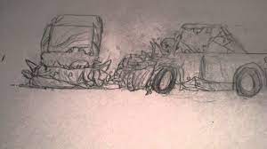 Car accident sketch stock vector illustration of auto 40079903. Hand Drawn Animation Car Crash Youtube