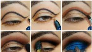 blue smokey eyes diy makeup tutorial