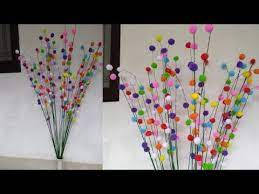 Broom Stick Craft Reuse Broom Sticks Best Out Of Waste Room Decor 87 Youtube Craft Stick Crafts Flower Diy Crafts Paper Crafts Diy Kids