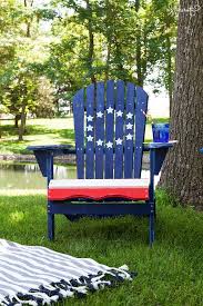 Independence Day And Our Bathroom Reveal The Makerista Adirondack Chair Adirondack Chairs Painted Painted Chair