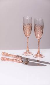 Rose Gold Wedding Glasses And Cake Server Set Cake Knife Rose Gold Bride And Groom Set Of 4 Wedding Rose Gold Bride Wedding Champagne Glasses Wedding Glasses
