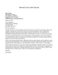 This generic cover letter applies a formula that works for any candidate with a little experience. Cover Letter General Interest Sample Letter Of Interest Examples And Format Introduction Letters And Inquiry Letter Samples