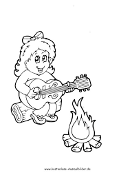 Ausmalbild Camping Madchen Singt Am Feuer Ausmalbilder Kostenlose Ausmalbilder Ausmalen