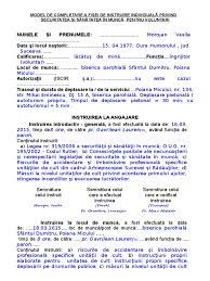 Documentatie completa ssm instruire periodica ssm plan propriu de securitate evaluarea riscurilor audit ssm verificare pram cercetare accidente tipizat executat conform legii securitatii si sanatatii in munca nr. Model De Fisa Individuala De Instruire Ssm