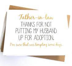 Discover and share father in law quotes funny. Father In Law Card Card For Father In Law Funny Etsy In 2021 Father In Law Father Humor Fathers Day Wishes