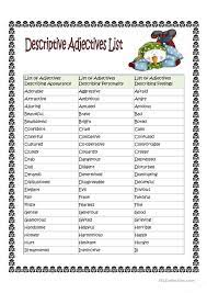 List Of Adjectives Describing People Worksheet Free Esl Printable Worksheets Made By Teachers List Of Adjectives Adjectives Adjectives To Describe People