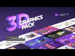 Enjoy unlimited downloads of fully editable premiere pro templates and video effects. 3d Graphics Pack Motion Graphics Pack After Effects Template Ae Templates Youtube