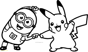 Please enjoy coloring sheets for kids. Minion And Pikachu Coloring Page Through The Thousand Photographs On The Web In Relation T Minion Coloring Pages Minions Coloring Pages Pikachu Coloring Page