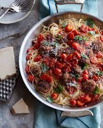 Summer Turkey Meatballs With Angel Hair From Www Whatsgabycooking Com Whatsgabycookin Pasta Recipes Pasta Dishes Gnocchi Recipes Easy