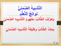 بوربوينت درس التشبيه الضمني للصف العاشر مادة اللغة العربية Calligraphy Arabic Calligraphy