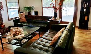 Our New Ikea Landskrona Sofa S In Chocolate Brown They Are Absolutely Perfe Leather Sofa Living Room Brown Sofa Living Room Leather Couch Living Room Decor