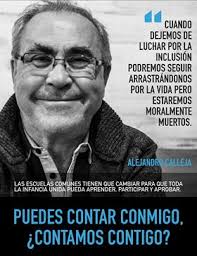 Alejandro Calleja Lucas nos insiste que solo hay un camino, la lucha  constante por los #derechos y la #dignidad de nuestros hijos, en ese camino  está conseguir nuestro objetivo #unaescuelaextraordinaria ♥