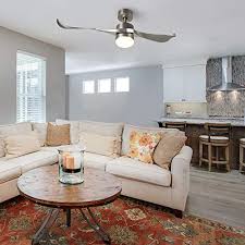 Kitchen chandelier ceiling fans are a great compromise when you want an elegant ceiling light fixture, but also want improved air circulation. Co Z 52 Modern Ceiling Fan With Lights And Remote In Brushed Nickel Finish Indoor Led