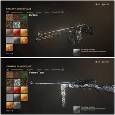 The most straightforward way is to complete the special daily contracts tied to each weapon. Just Unlocked Chrome Tiger Without Finishing Gold Cheetah On Every Base Weapon Wwii