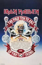 Iron Maiden The First 10 Years 1990 Rare By Vintageposterplace Iron Maiden Iron Maiden Eddie Iron Maiden Mascot