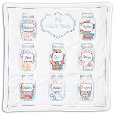 Striped heart desk topper a needle and fred. Mason Jars Wall Quilt Jack Dempsey Needle Art