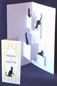 Take a look at the image i took of the card front and the inside mechanism. The File Contains The Inside Pop Up With Cat Toppers And Also The Outer Base Card The Oval Cat Fra Cat Cards Handmade Pop Up Card Templates Fancy Fold Cards