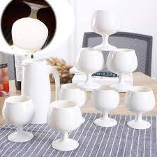 Wide range of sizes and decors. Handmade High Quality White Ceramic Bone China Wine Goblet Set Personalized Barware Gift Porcelain Stemware Red Wine Glasses Cup Ceramic Wine Cup Wine Setbarware Set Aliexpress