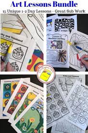 One Day Art Lessons Art Lessons Art Lessons Elementary Art Education Lessons