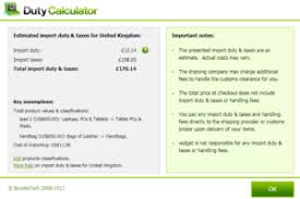 Import duty is calculated on a 5% duty rate, we will review all duty & tax concessions to reduce the amount of duty to be paid (excludes alcohol and tobacco). How Are Customs Duties And Import Fees Calculated In The Uk
