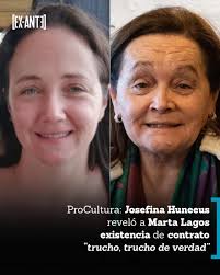 Insisto: si Josefina Huneeus (ex esposa de Alberto Larraín y más encima  hija de Marta Largos😅) SABÍA de contratos truchos e ilegalidades que  hacían en ProCultura ¿Por qué cresta NUNCA LO DENUNCIÓ?