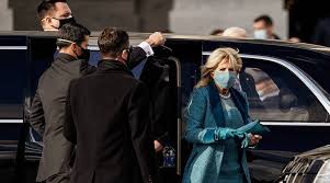 For the 2021 presidential inauguration , she wore a custom markarian matching coat and dress set made in an ocean blue, wool tweed. A First For A First Lady Jill Biden Will Balance Her Career And East Wing Duties World News The Indian Express