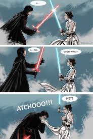 Funny Star Wars The Rise Of Skywalker Comic With Kylo Ren And Rey In Their Iconic Ocean Fight Funny S Star Wars Comics Star Wars Jokes Funny Star Wars Memes