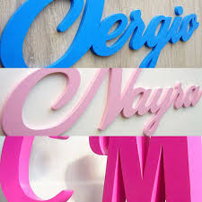 Encuentra las más originales en silu, al mejor precio. Letras De Madera En Color Liso Decoraletras Com