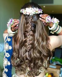 Open hairstyles is a easy way to have hairstyle on your wedding. 20 Hairstyles For Lehenga You Can Try On Your Wedding Day Bridal Look Wedding Blog