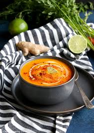 Stir in the coconut milk and lime i just made this dish for tonight's dinner and it was amazing. Best Ever Ginger Lime Carrot Soup Carrot Soup Vegan Carrot Soup Winter Soup Recipe
