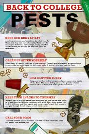 Licensed cromwell ct pest inspections by certified professional pest inspectors. College Pest Control Tips Infographic Catseye Pest Control