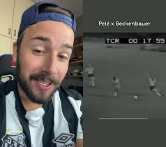 Pele leaving Beckenbauer