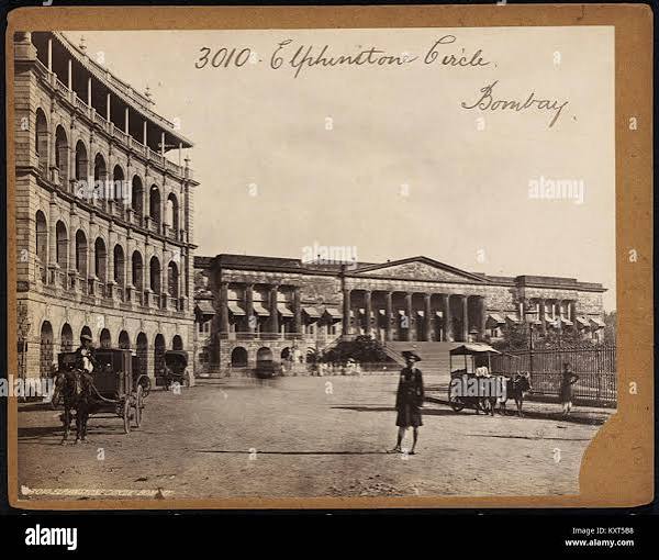 Late 19th century photograph - Elphinstone Circle, Bombay, Mumbai, India 1860's Stock Photo - Alamy