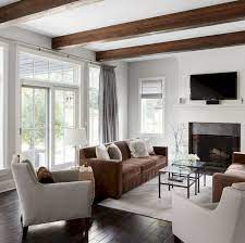 We did not find results for: Wood Beams Flat Ceiling White Fireplace Light Gray Walls Living Room Ceiling Beams Living Room Farm House Living Room