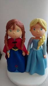 Cute Anna And Elsa Diy Cake Topper Disney Frozen Cake Frozen Theme Cake