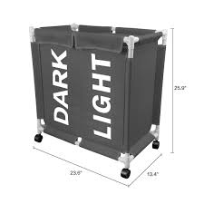 Collapsible Rolling Laundry Basket With Wheels 2 Sections Foldable Double Laundry Hamper With Lid Waterproof Clothes Organizer Laundry Baskets Aliexpress Get free shipping on qualified wheels hampers or buy online pick up in store today in the storage & organization department.