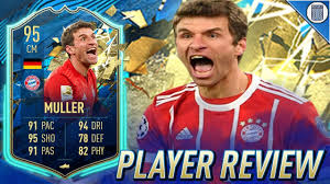 Con el lanzamiento del equipo del año, gran parte de la comunidad de fifa 21 esperaba la aparición de thomas müller, sin embargo, el mediocampista del bayern munich no fue tomado en cuenta y ante esto, ea sports decidió lanzar una nueva carta del alemán en su versión moments. 95 Team Of The Season So Far Muller Player Review Totssf Muller Fifa 20 Ultimate Team Youtube