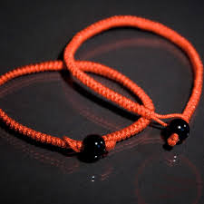 Bracelet Porte Bonheur Chinois Bracelet Fil Rouge Tresse Fermeture Avec Boucle Et Perle Agate Noire Bracelet Porte Bonheur Bijou Porte Bonheur Bracelet Fil