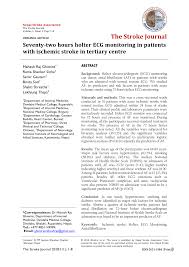 Cvas have also been of assistance in compromising unsecured bonds, significant trade or unsecured guarantee liabilities. Pdf Seventy Two Hours Holter Ecg Monitoring In Patients With Ischemic Stroke In Tertiary Centre